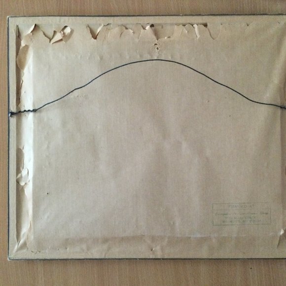 Handcrafted needlework yarn art cross stitch embroidery picture landscape frame - Picture 4 of 4